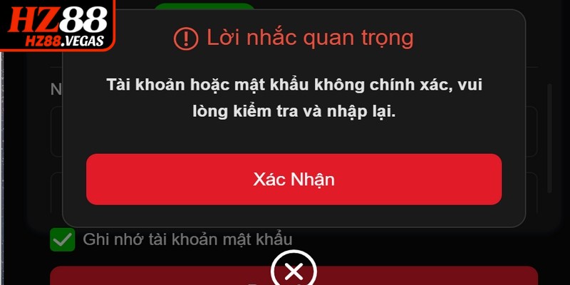 Tránh ngay các lỗi thường gặp khi đăng nhập HZ88