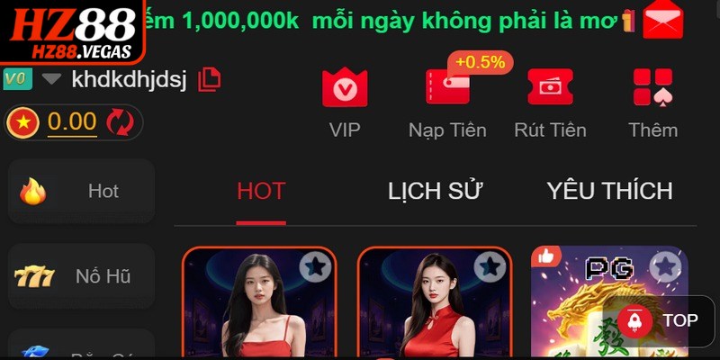 Sau khi đăng nhập thành công thì bạn nên nạp tiền để đủ điều kiện chơi game