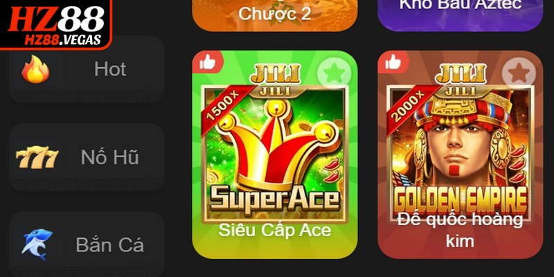 Siêu Cấp ACE là trò chơi nổ hũ được phát triển dựa trên cơ chế quay slot